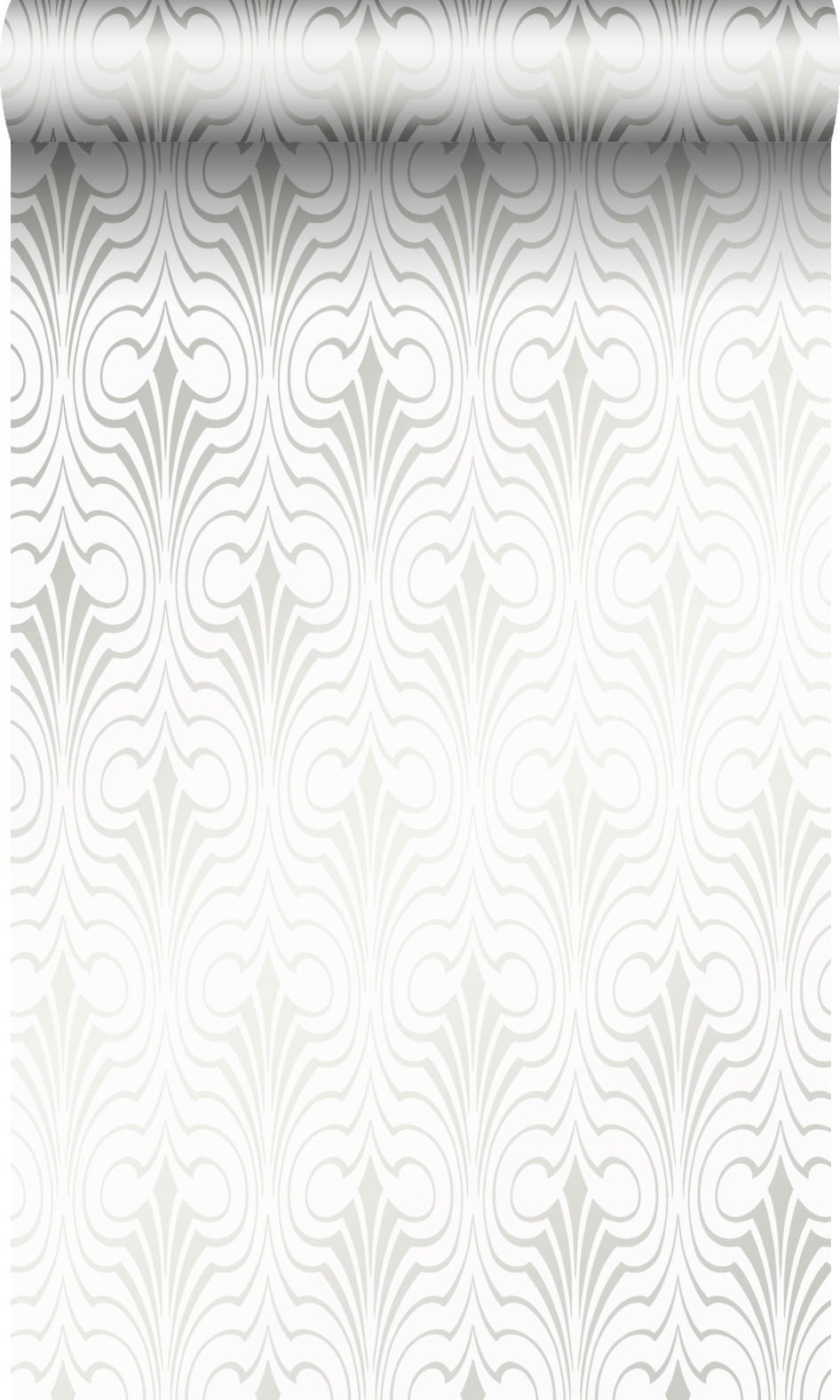 TAPETE grafische Form 53 cm x 10.05 m - Weiß, Papier (53/1000cm) - Origin Wallcoverings