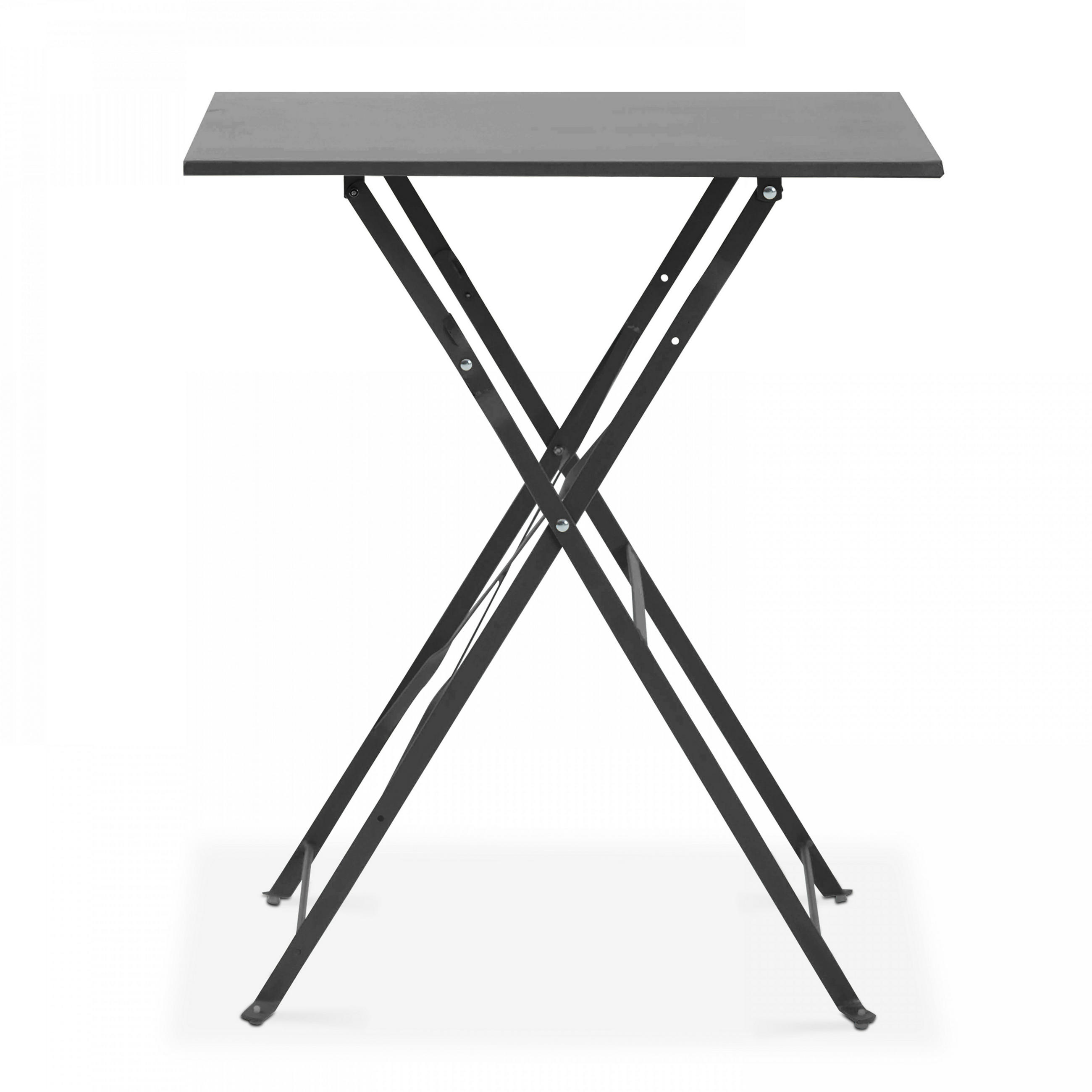 GARTENTISCH , klappbar, Grau - Grau, Metall (60/60/71cm) - Oviala