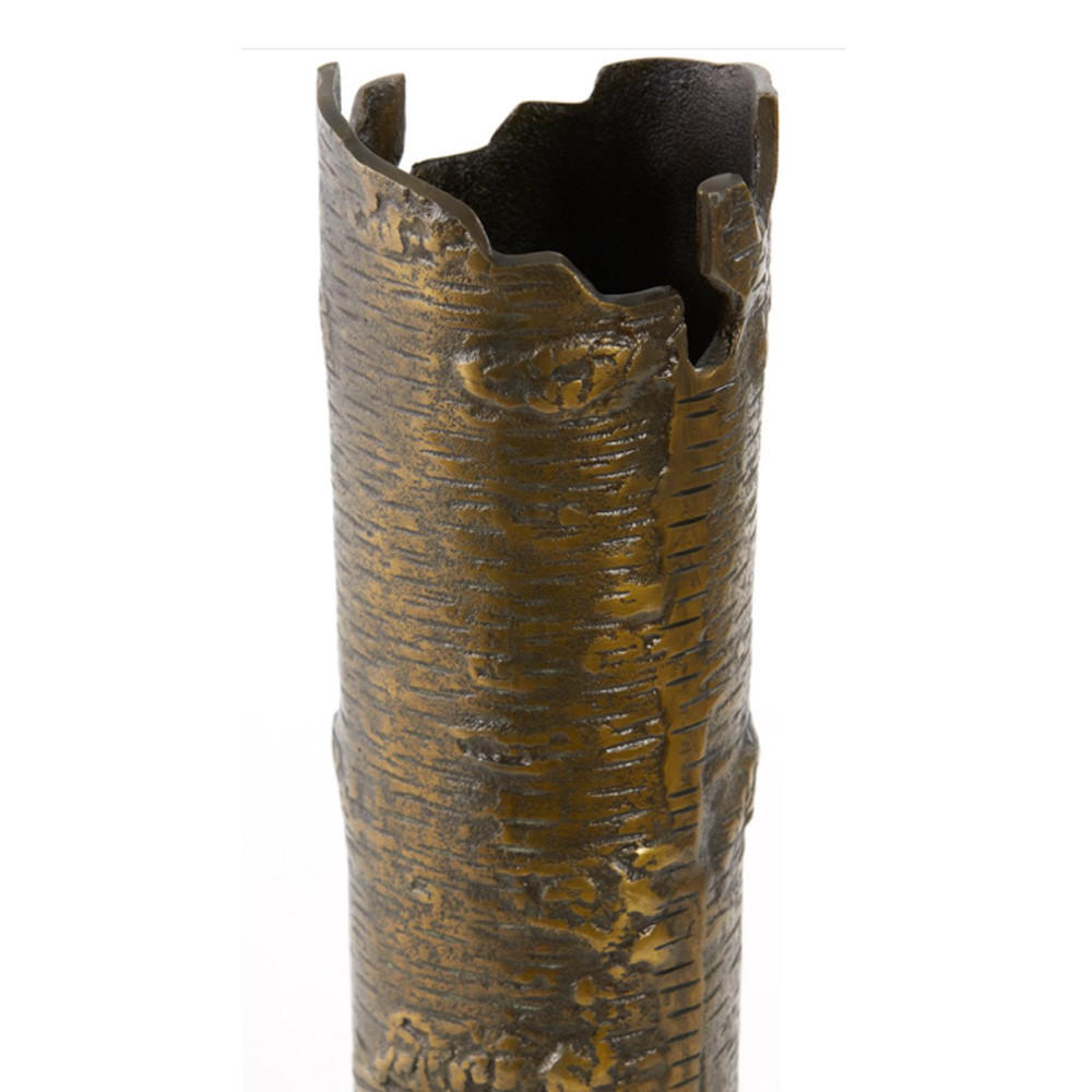 METALLVASE SERERO Ø10x40 cm, Metall, Antik Bronze - Bronzefarben, Metall (40cm) - Light & Living