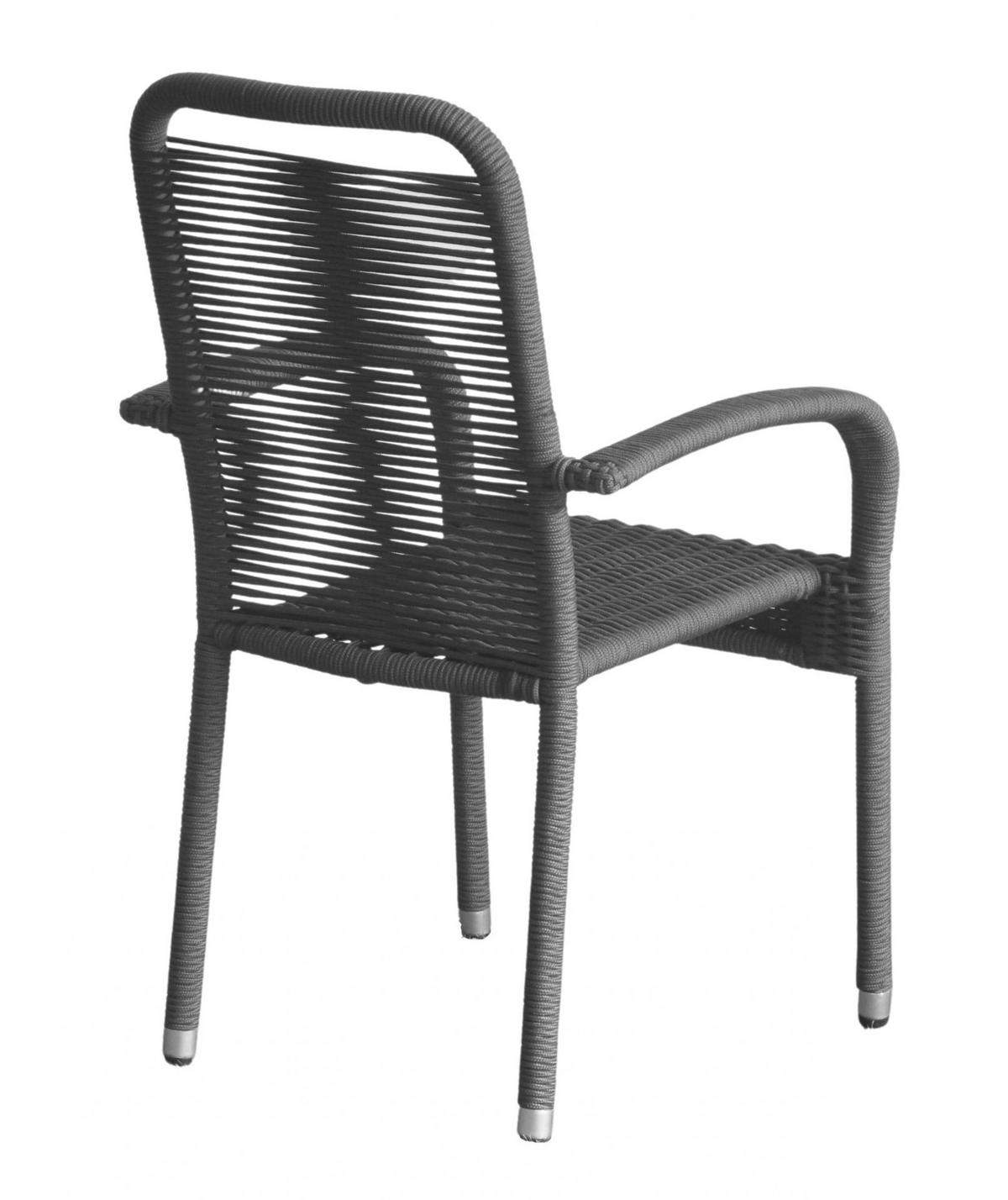 STAPELSTUHL Aires, Metall-Rope, Grau - Grau, Metall (56/94/64cm) - dasmöbelwerk