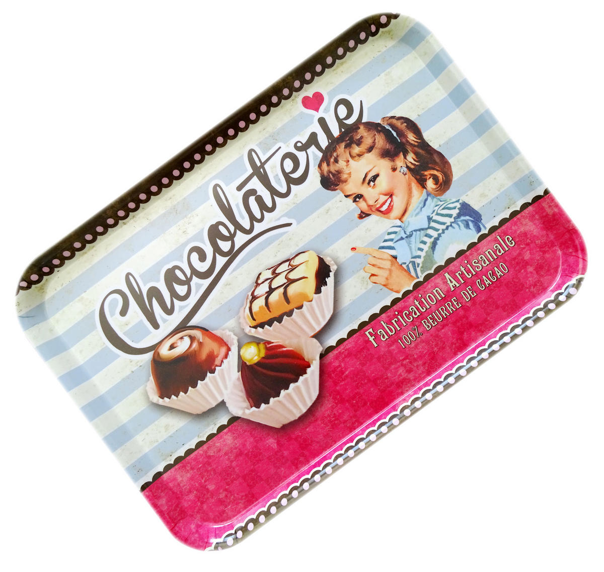 TABLETT Schokolade, rechteckige Melamin Serviertablett 45x31 cm - Dunkelbraun, Kunststoff (31/2/45cm) - Lashuma