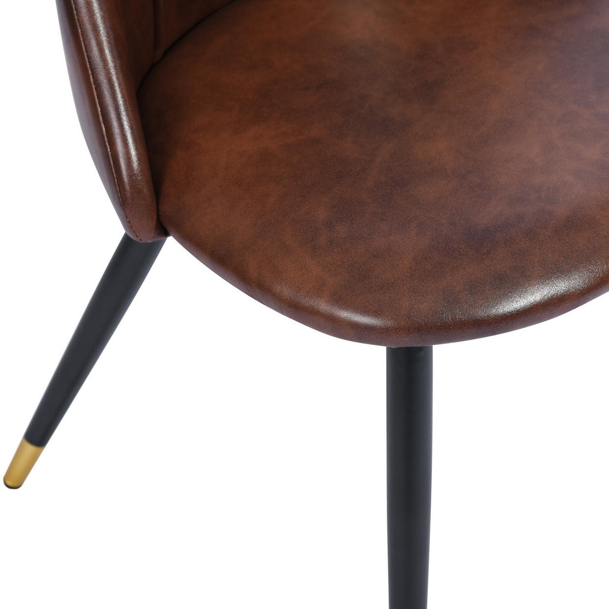 STUHL-SET 2 Stück in Samt - Dunkelbraun/Schwarz, Holzwerkstoff/Textil (50/83/49cm) - Urban Meuble