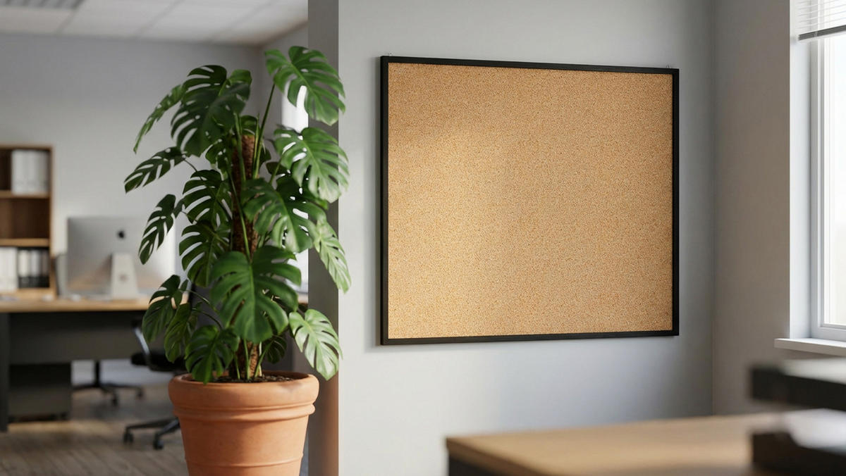 PINNWAND mit schwarzem Naturholzrahmen 100x80cm - Braun, Holz (100/80/1.5cm) - ALLboards