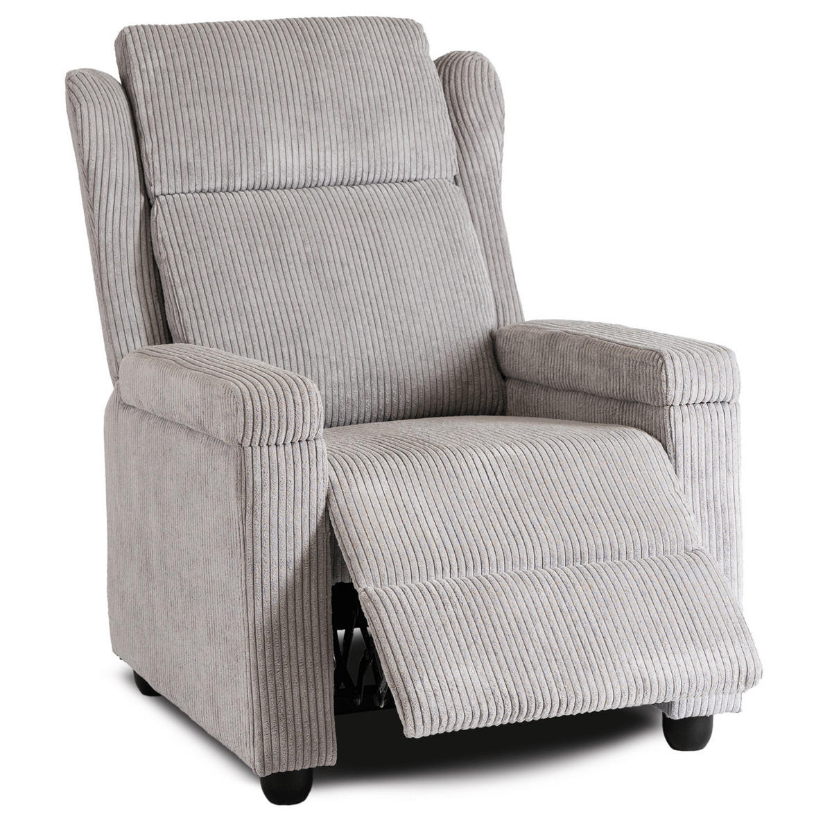 RELAXSESSEL SPENCER fürs Wohnzimmer Schlafen Grau - Grau, Holz/Textil (73/105/85cm) - makarowski meble