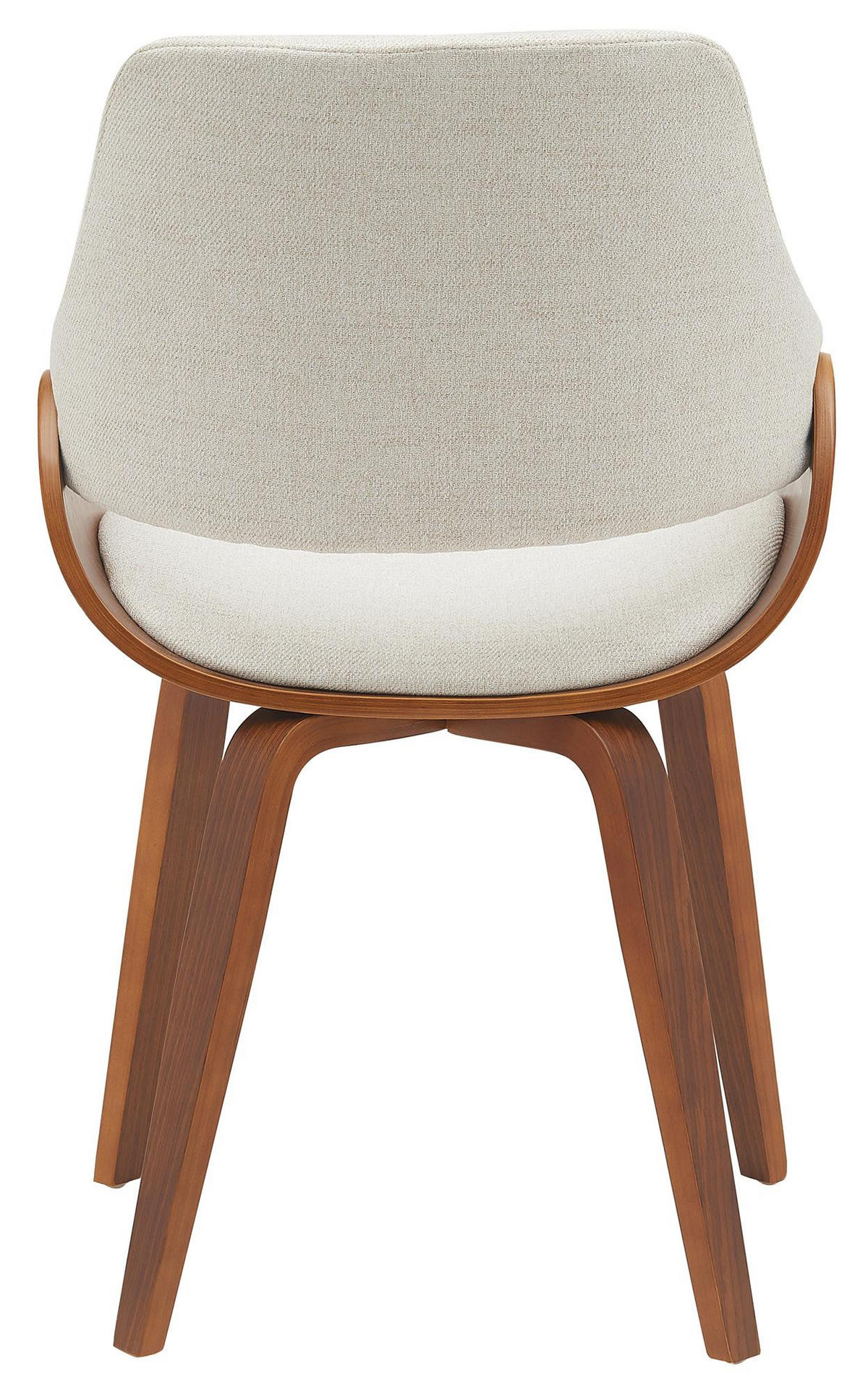 ESSZIMMERSTUHL Stoff walnuss/creme - Walnussfarben/Creme, Holz/Textil (52/86/54cm) - CLP