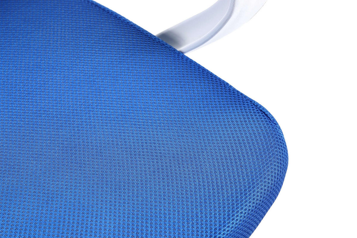 JUGENDDREHSTUHL Weiß / Blau - Blau/Weiß, Textil/Metall (53/93/56.5cm) - Akord