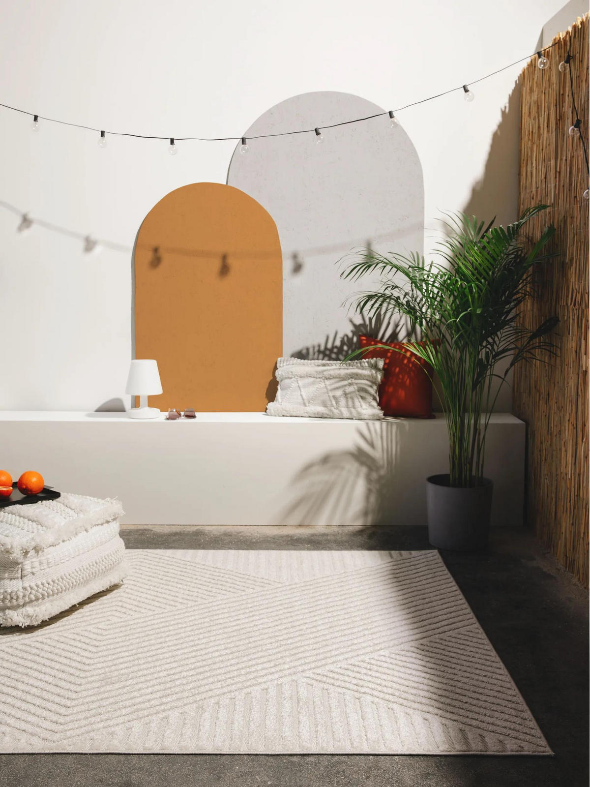 VNITŘNÍ a venkovní koberec Mars Krémová 80x150 cm - krémová, textil/přírodní materiály (80/150cm) - benuta Pop