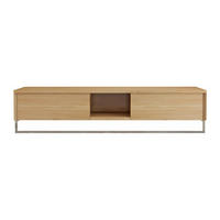WASCHBECKENUNTERSCHRANK - 140 cm x 50 cm - Holz, Platte - Naturfarben Hell - KUPANG - Naturfarben, Holz (140/32/50cm) - Vente-Unique