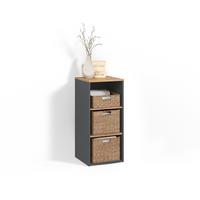 WASCHMASCHINENSCHRANK Paolina Anthrazit/Goldkraft Eiche 40.2 x 88.2 cm - Anthrazit/Eiche Wotan, Holzwerkstoff (40.2/88.2/40.5cm) - Livinity®