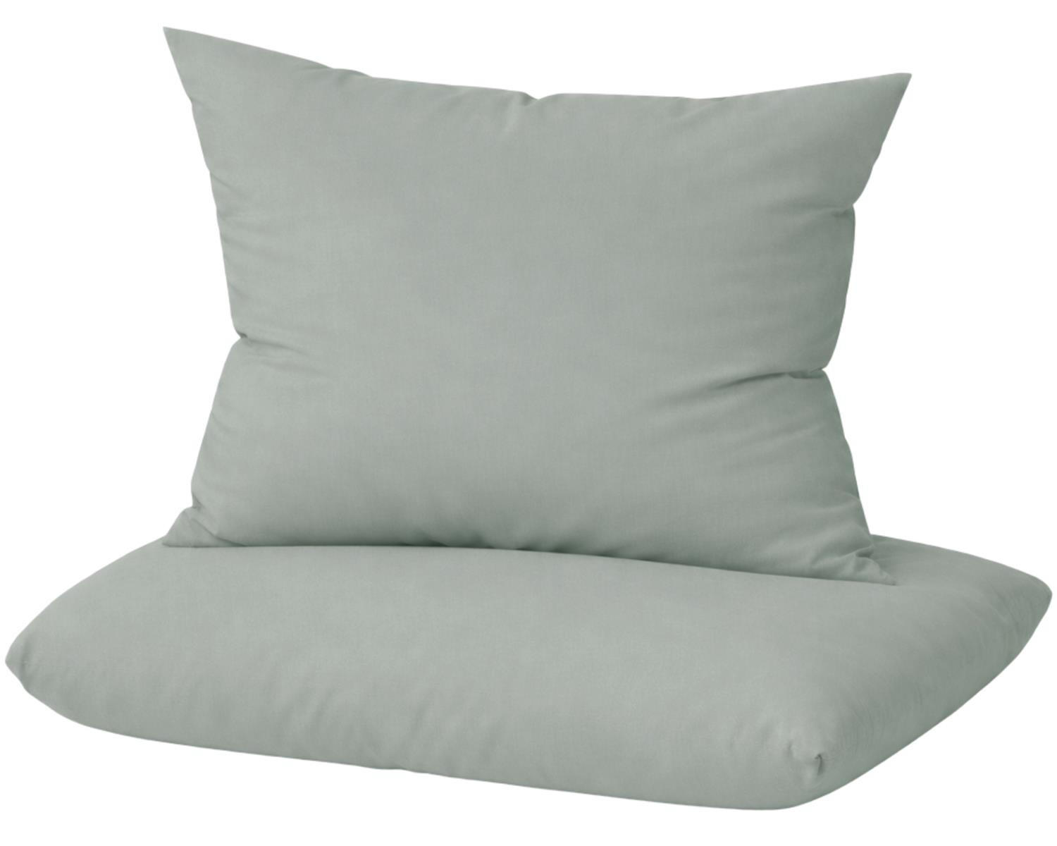 KISSENBEZUG Mako Satin 80x80 cm aus 100% Baumwolle, Kopfkissenbezug 80 x 80 im 2er Set - Dunkelgrau - Dunkelgrau, Textil (80/80cm) - Carpe Sonno