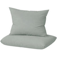 KISSENBEZUG Mako Satin 40x40 cm aus 100% Baumwolle, Kopfkissenbezug 40 x 40 im 2er Set - Dunkelgrau - Dunkelgrau, Textil (40/40cm) - Carpe Sonno