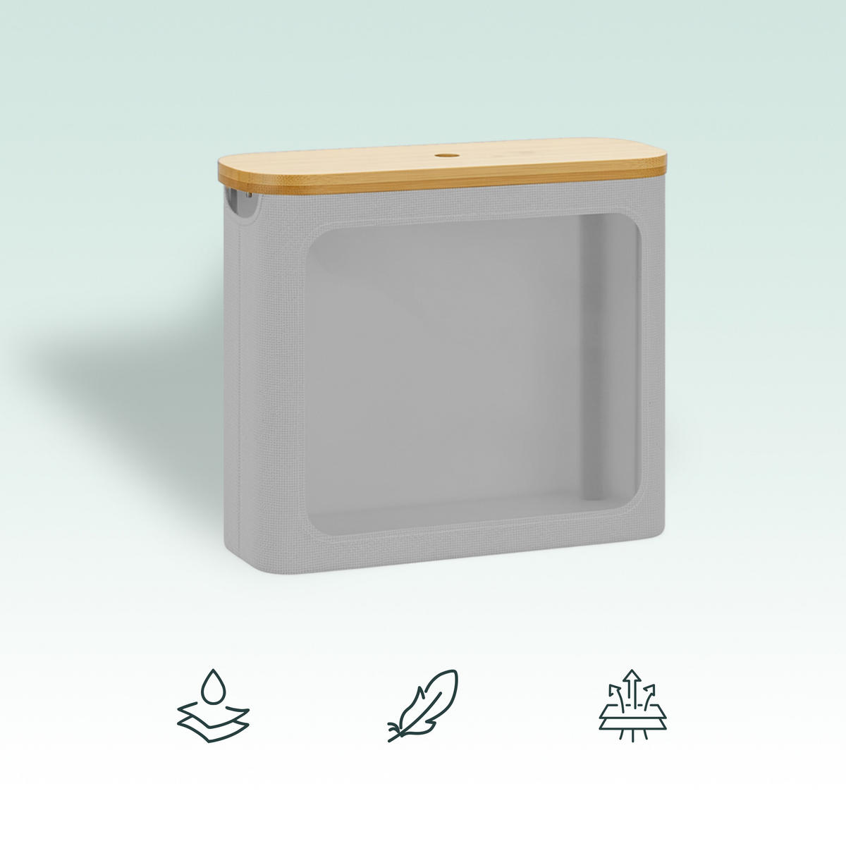 TOILETTENPAPIER-AUFBEWAHRUNG - Grau, Holz/Kunststoff (43/36/17cm) - Relaxdays