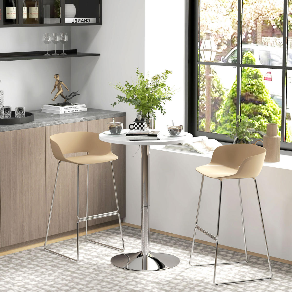 BARTISCH Weiß 1 Stück - Weiß, Naturmaterialien (60/60/91cm) - GiPP