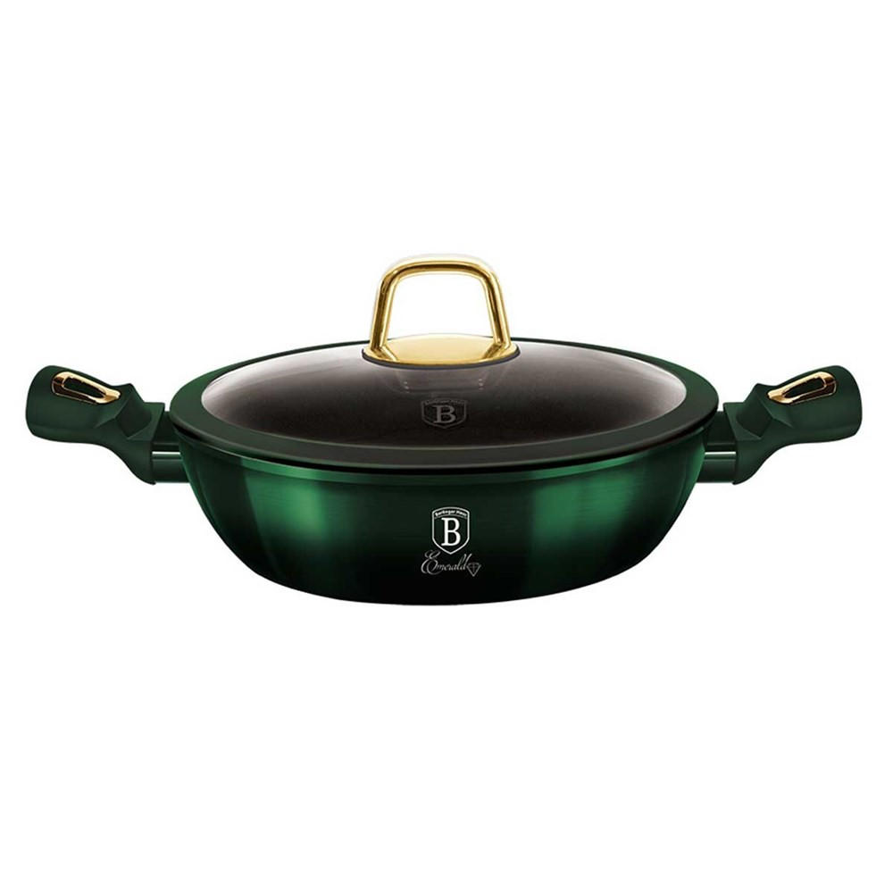 TOPF Grün 28/28/7.5 cm BH6060 - Grün, Metall (28cm) - Berlinger Haus