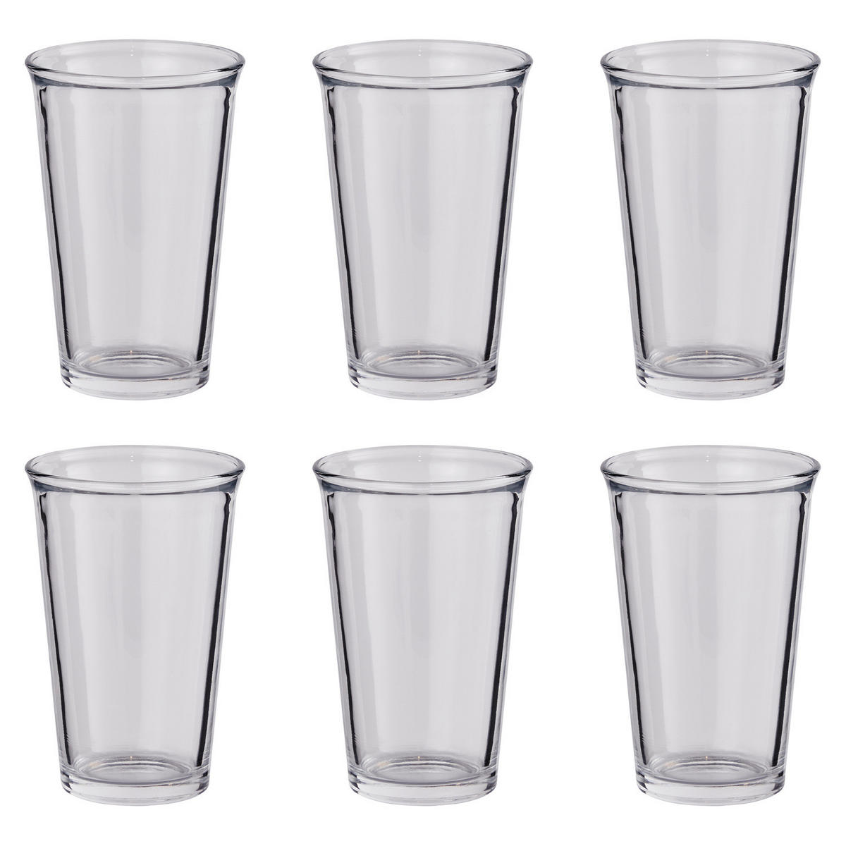 TRINKGLAS (6er-Set) Galet 280ml - Transparent, Glas (0.28L) - Butlers