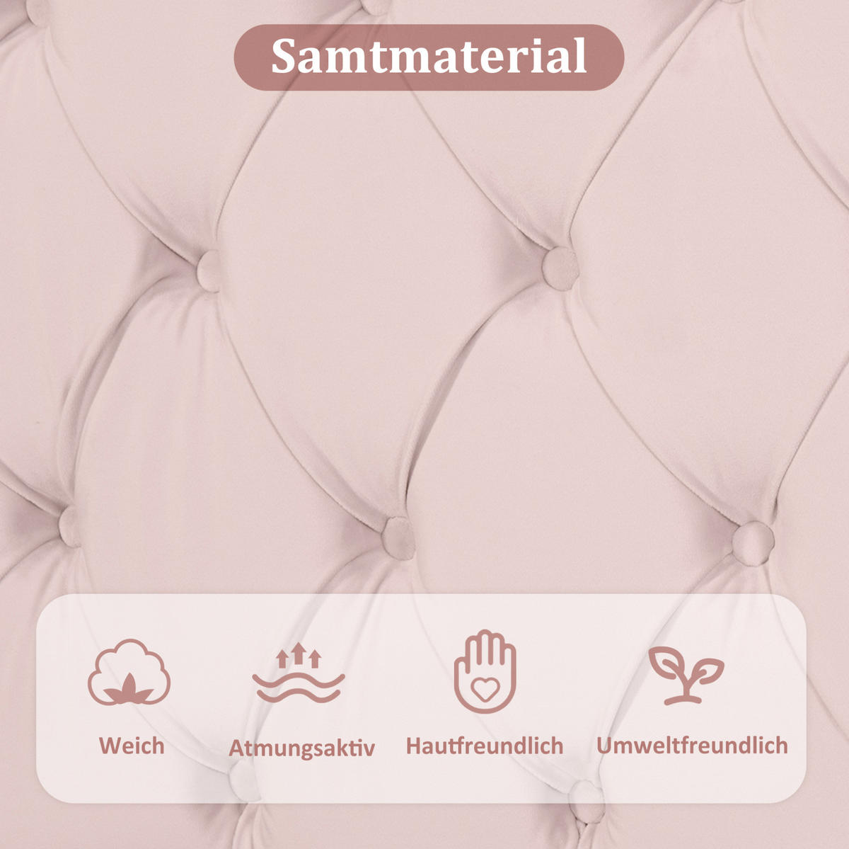 POLSTERBETT 90/200 cm Pink aus Samt mit höhenverstellbarem Kopfteil - Rosa, Textil (90/200cm) - OKMYHOME