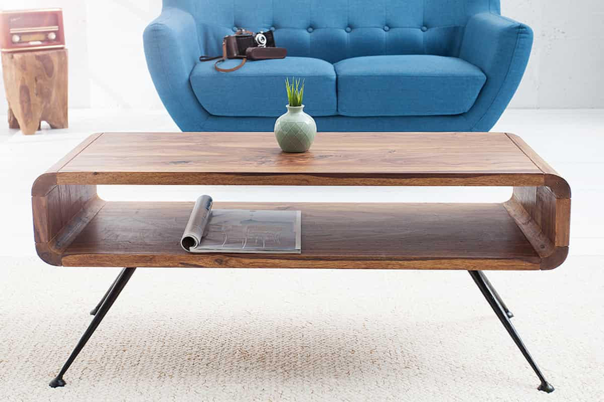 COUCHTISCH ALPHA Sheesham rechteckig Natur 100cm - Braun, Holz (40/100/45cm) - riess-ambiente