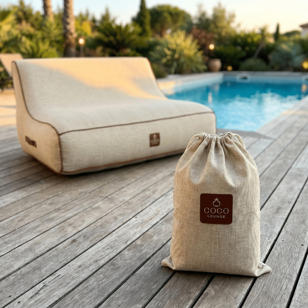 LOUNGESOFA ALIZÉ Weiß - Creme/Weiß, Kunststoff/Textil (160/75/105cm) - Coco Lounge