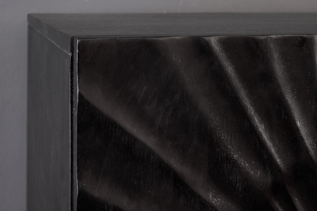 HIGHBOARD SCORPION Mango Schwarz 120 cm - Goldfarben/Schwarz, Holz/Metall (100/120/38cm) - riess-ambiente