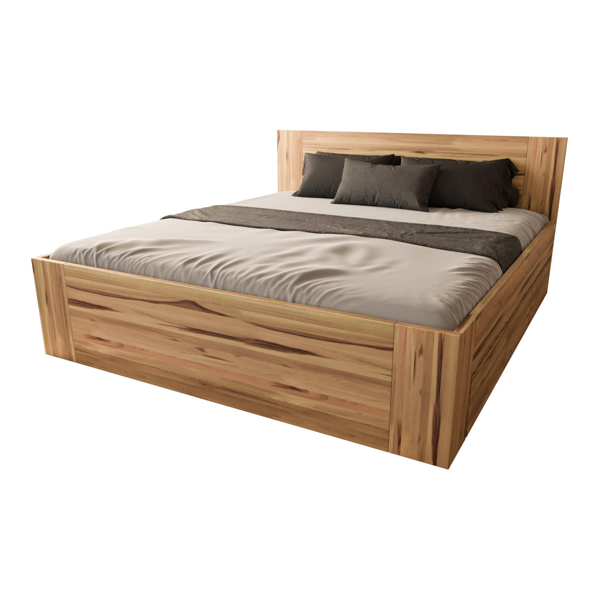 MASSIVHOLZBETT 140/200 cm aus Kernbuche - Braun, Holz (140/200cm) - MeinMassivholz