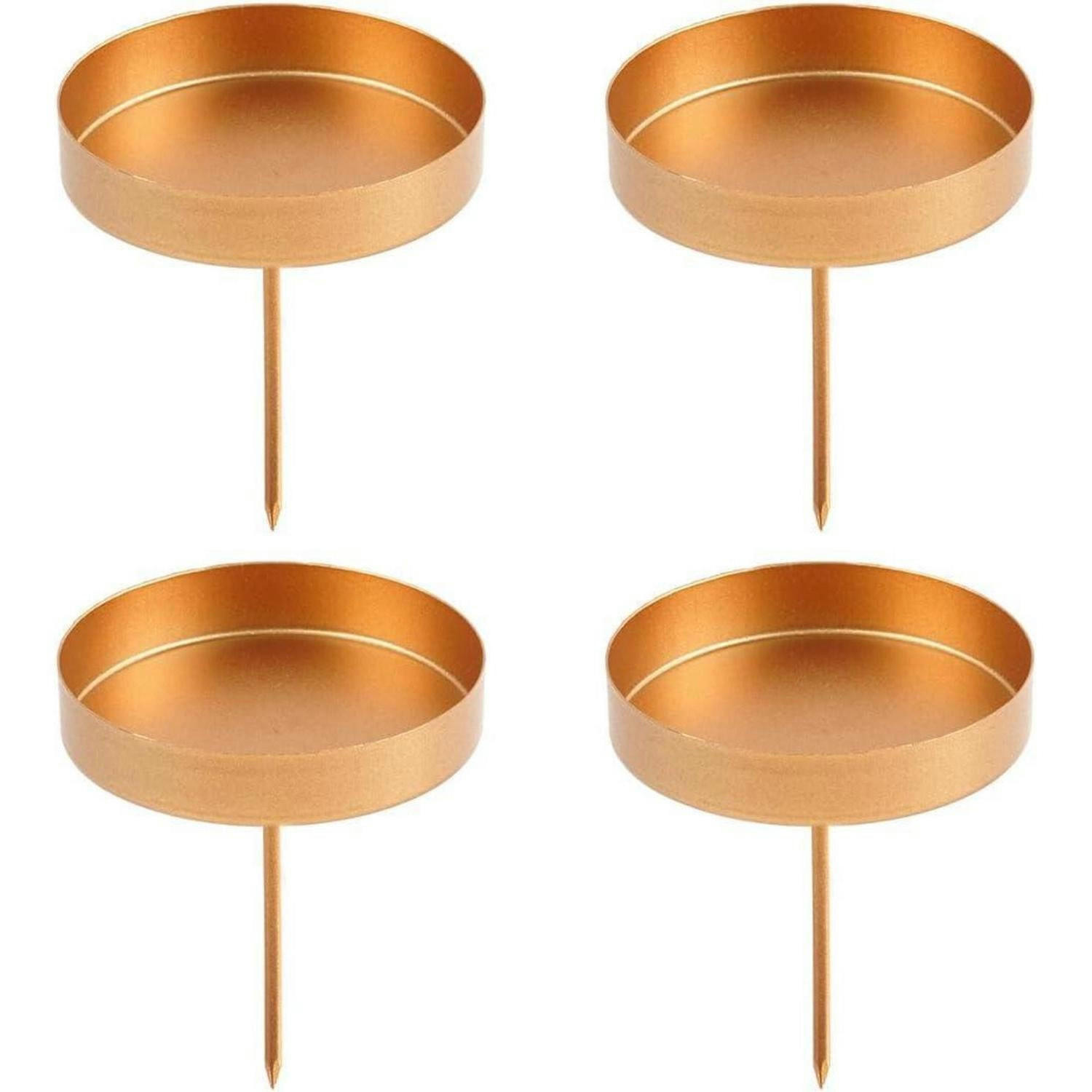 KERZENHALTER 4er Set Gold 8 cm - Goldfarben, Metall (8/8.3/8cm)