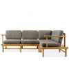 LOUNGESOFA ATREDA rechts - Grau, Holz/Textil (230/74/160cm) - KONSIMO®