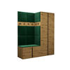 GARDEROBEN-SET Orion III - Eiche Artisan/Grün, Holzwerkstoff/Kunststoff (158/186/46cm) - MIRJAN24