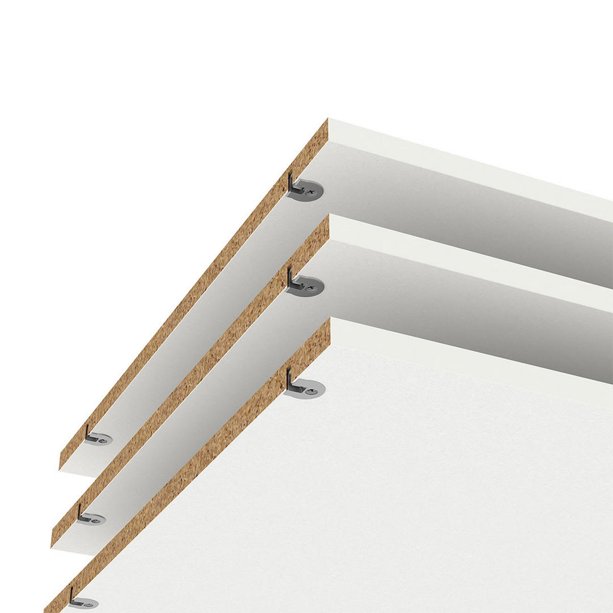 REGALBÖDEN, für Kleiderschrank Catania, Weiß, Holzwerkstoff, 2 x 55 x 57 cm - Weiß, Holzwerkstoff (2/57/55cm) - ebuy24