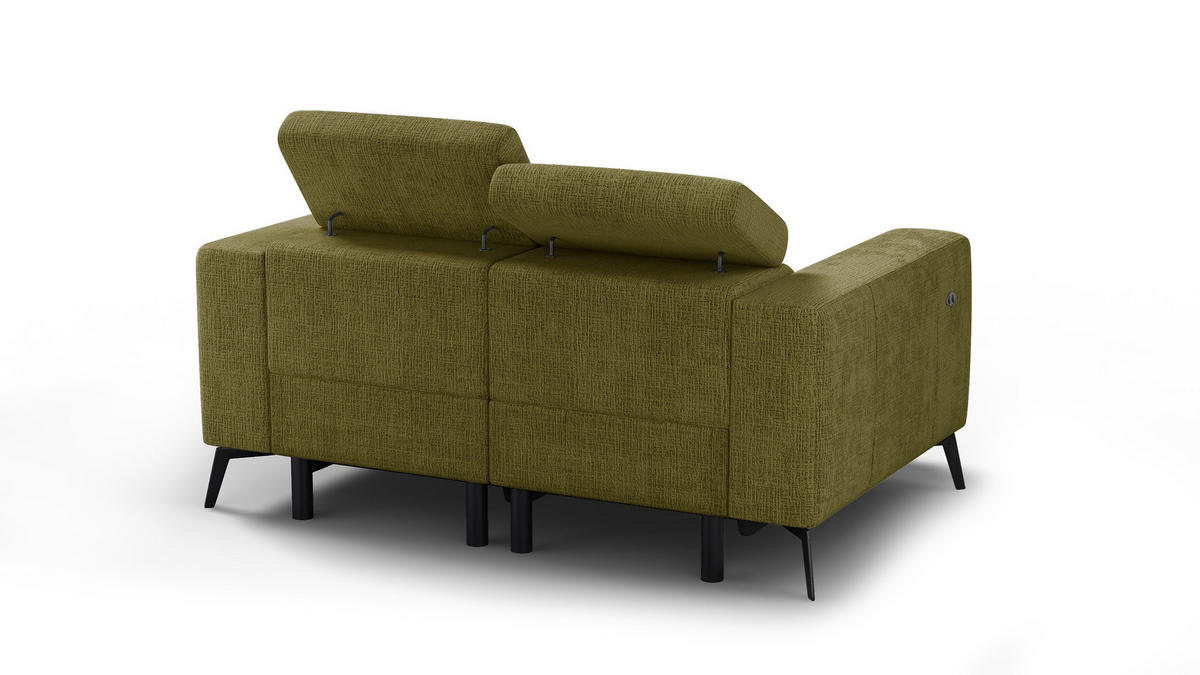 RELAXSOFA MORELLO 2-Sitzer, olive, 2 x Relax Zero Gravity - Olivgrün, Holz/Textil (164/82/103cm) - Courtois Laville