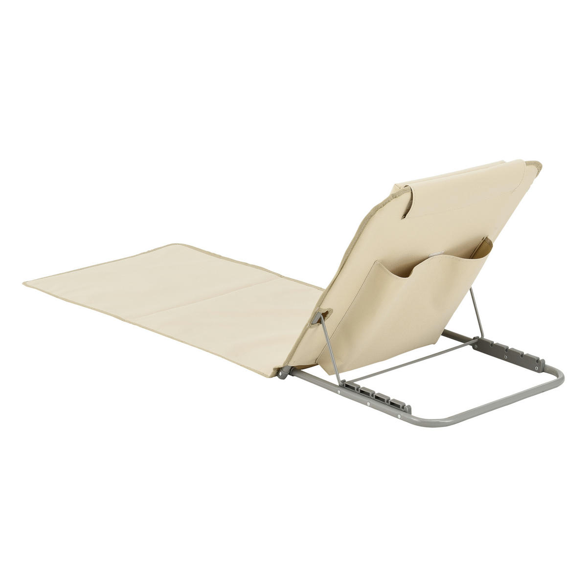 STRANDMATTEN-SET 2 TLG. Donostia - Beige, Textil/Metall (143/44/48cm) - [en.casa]