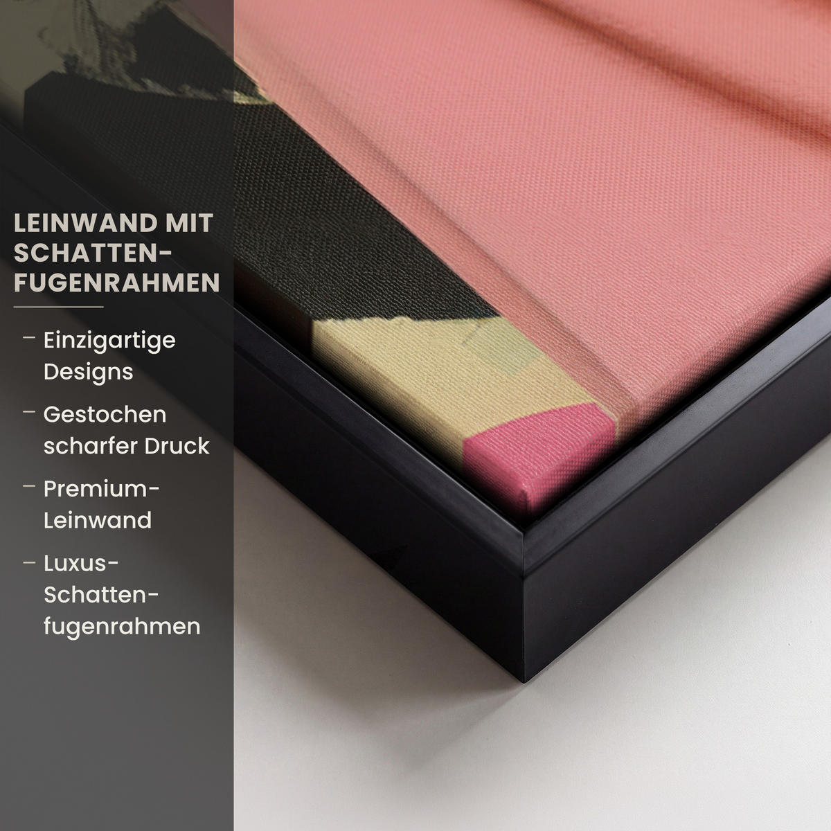LEINWAND Bilder mit Rahmen - Mädchen - Sonnenbrille - Katze - Retro - 60x90 - Beige, Textil (60/90cm) - MuchoWow