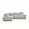 ECKSOFA CALVERA 5-Sitzer mit 1 Relaxfunktion, ecru - Ecru, Holzwerkstoff/Textil (239/298cm) - Courtois Laville