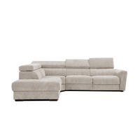 ECKSOFA CALVERA 5-Sitzer mit 1 Relaxfunktion, ecru - Ecru, Holzwerkstoff/Textil (239/298cm) - Courtois Laville