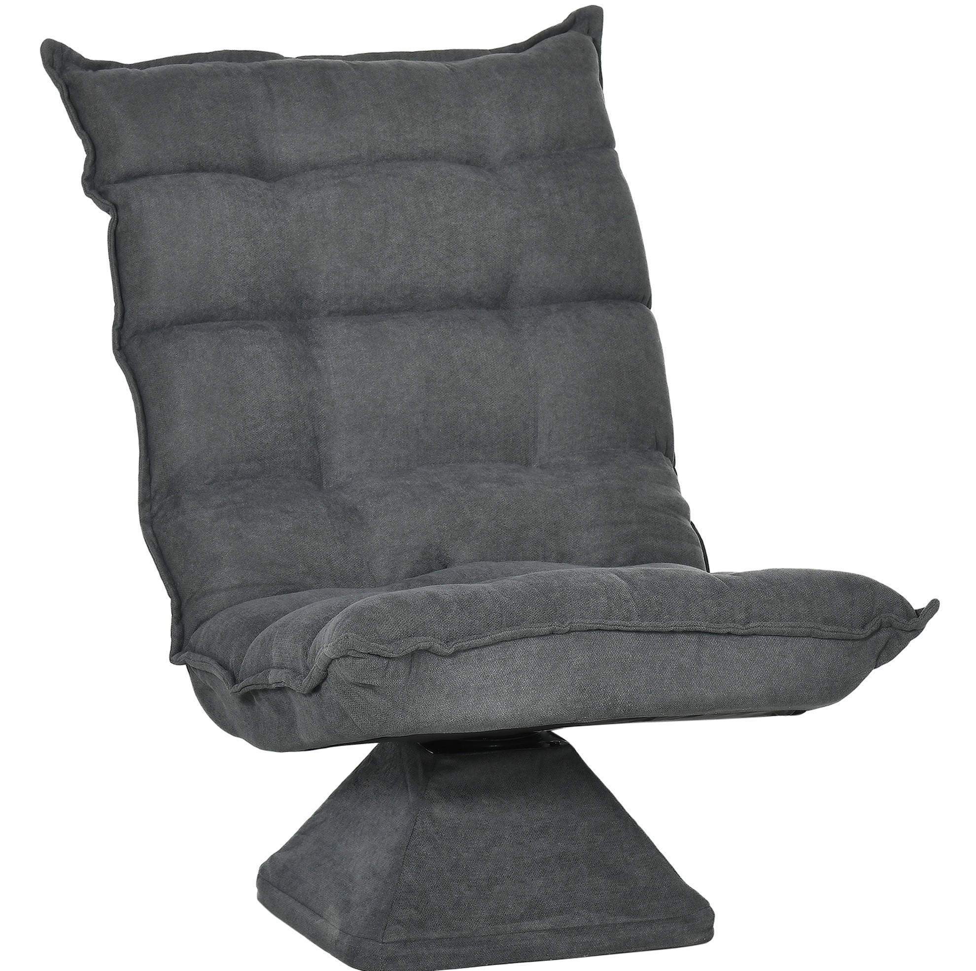 BODENSESSEL drehbar mit verstellbarer Rückenlehne 62 x 70 x 95 cm Grey - Grau, Kunststoff (70/95/62cm) - Beauniv