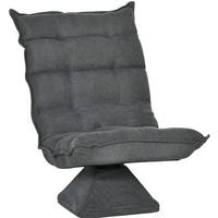 BODENSESSEL drehbar mit verstellbarer Rückenlehne 62 x 70 x 95 cm Grey - Grau, Kunststoff (70/95/62cm) - Beauniv