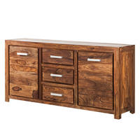 SIDEBOARD - Sheesham massiv - Sheeshamfarben, Holz (170/82/40cm) - home24