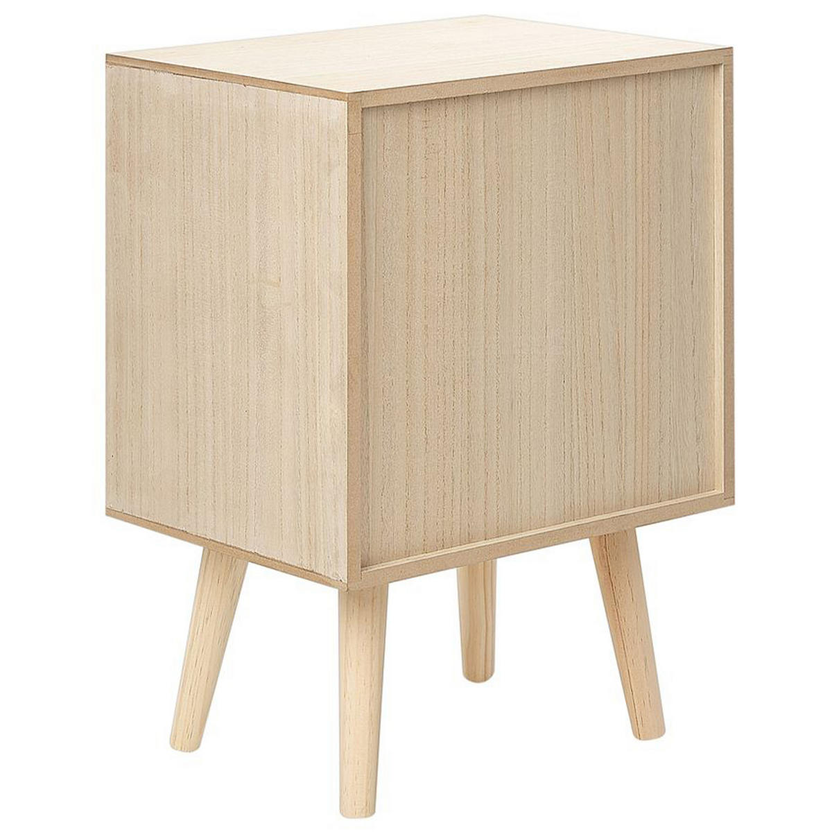 NACHTTISCH Rattan heller Holzfarbton 38/30 cm Almo - Hellbraun, Holzwerkstoff (38/56/30cm) - Beliani