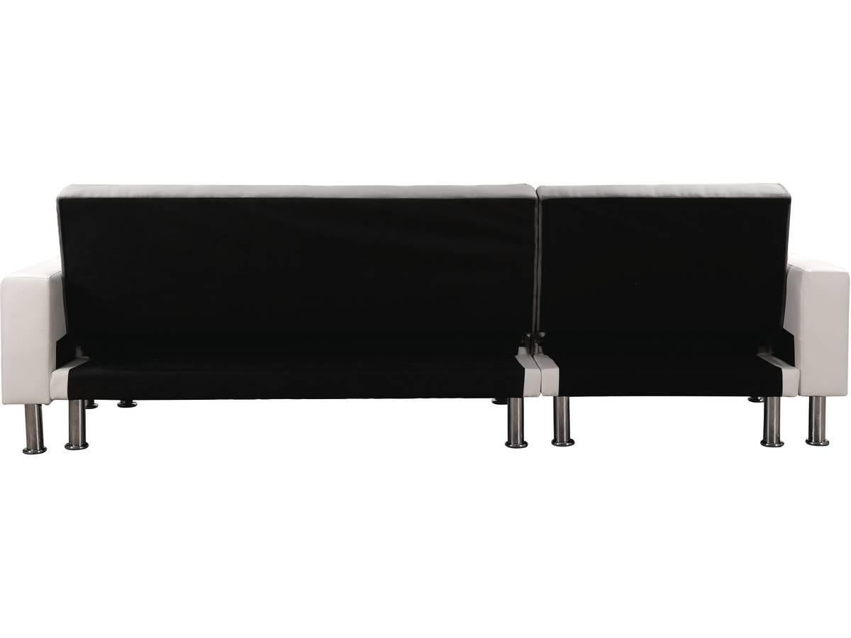 ECKSCHLAFSOFA Theo Grau/Weiß - Hellgrau, Textil (260/144cm) - Habitat Garten