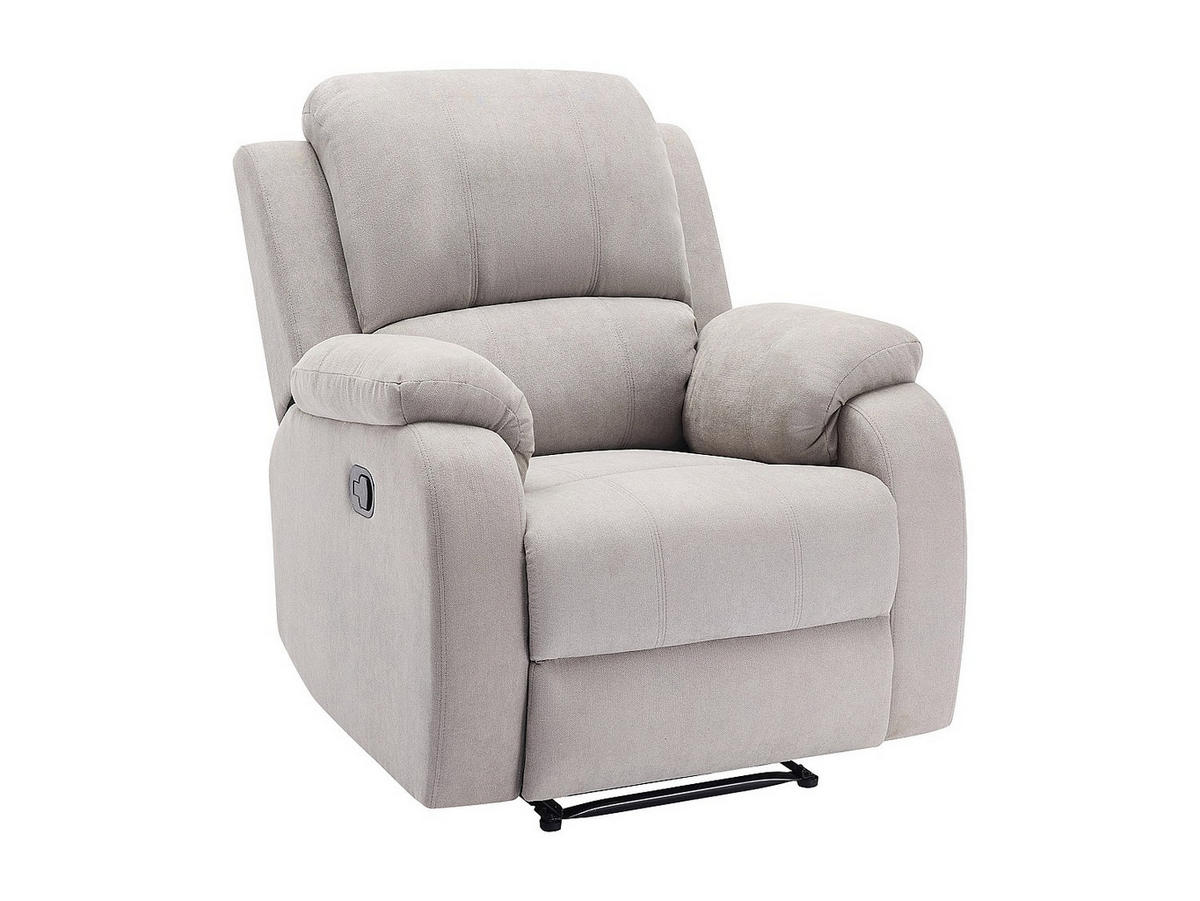 RELAXSESSEL - 1 Person - stoff - hellgrau Brody - Hellgrau, Textil (87/99/98cm) - Vente-Unique