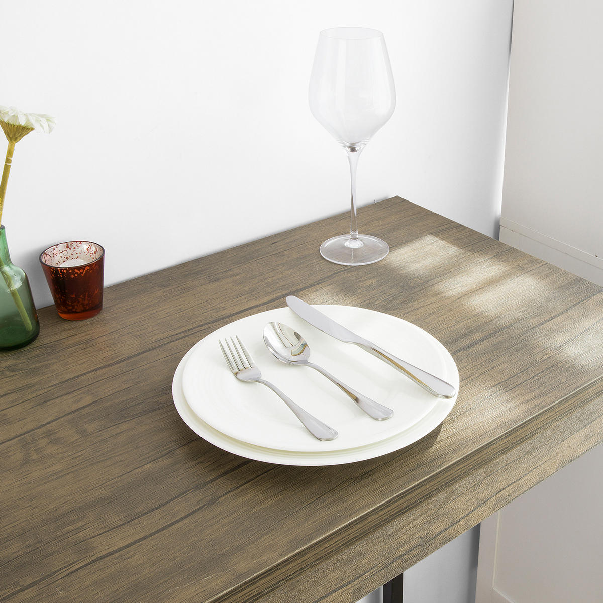 BARTISCH + 2 x BARHOCKER - Naturfarben, Holzwerkstoff (121/97/46cm) - SoBuy
