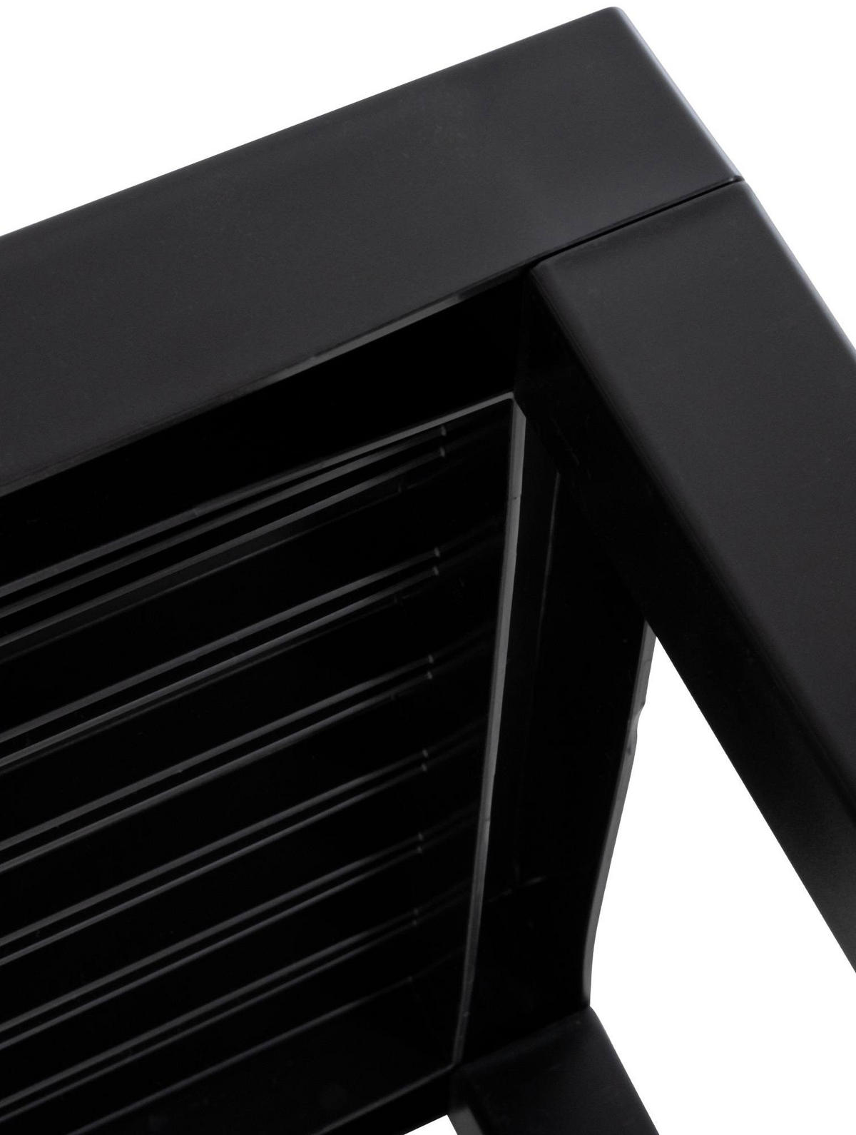 BEISTELLTISCH eckig 45/45/45 cm Kunststoff schwarz - Schwarz, Kunststoff (45/45/45cm) - CLP