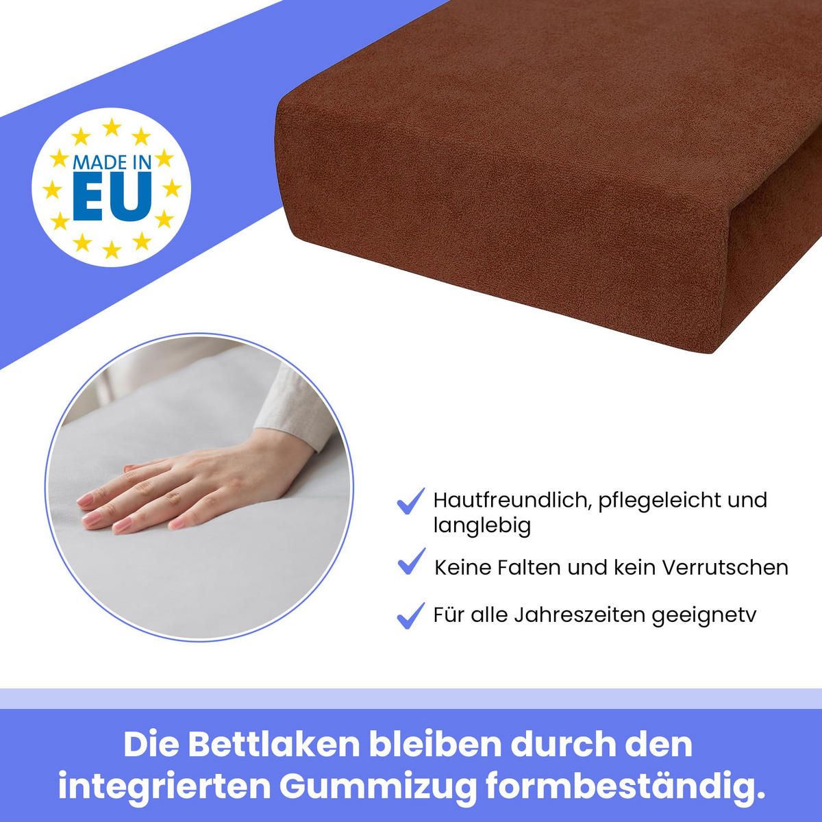 SPANNBETTLAKEN 160/200 cm, Frottee Elastisch 100 % Baumwolle Schokoladenbraun - Dunkelbraun, Textil (160/200cm) - Best For Home