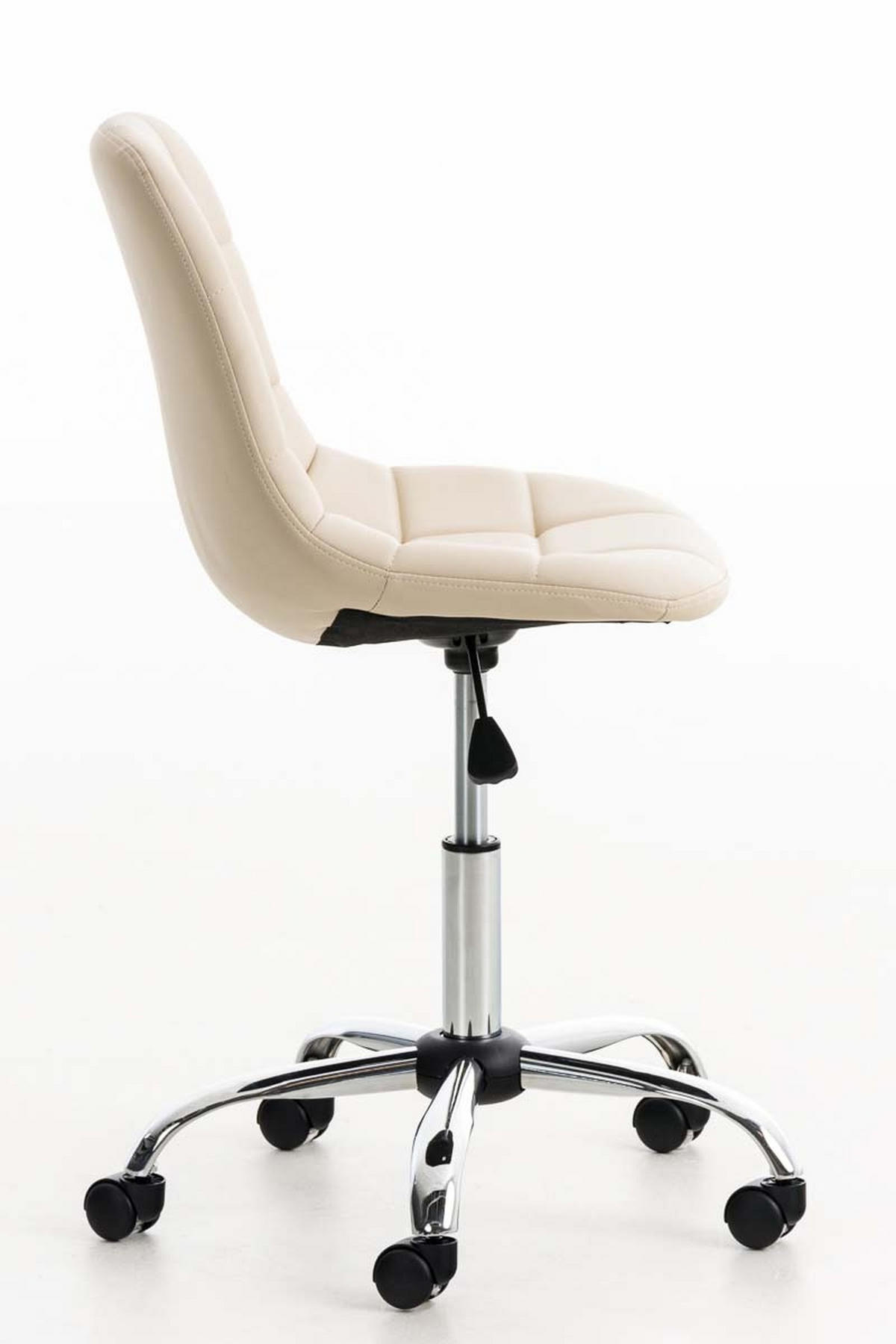 BÜROSTUHL Emily, Kunstleder Creme - Creme, Textil/Metall (55/91/55cm) - TPFLiving