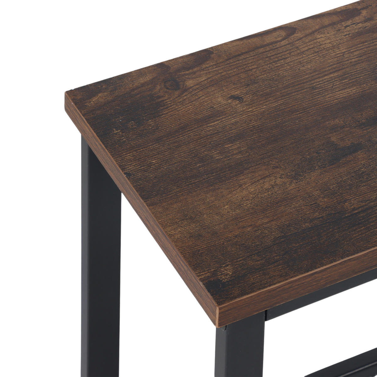 KONSOLENTISCH - Schwarz, Holzwerkstoff/Metall (23/80/75cm) - Relaxdays