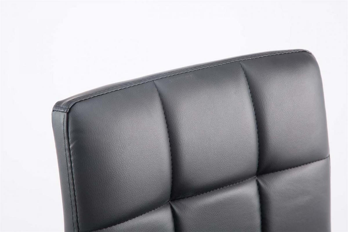 DREHSTUHL 2er Set Lederlook schwarz - Chromfarben/Schwarz, Textil/Metall (44/74/49cm) - CLP