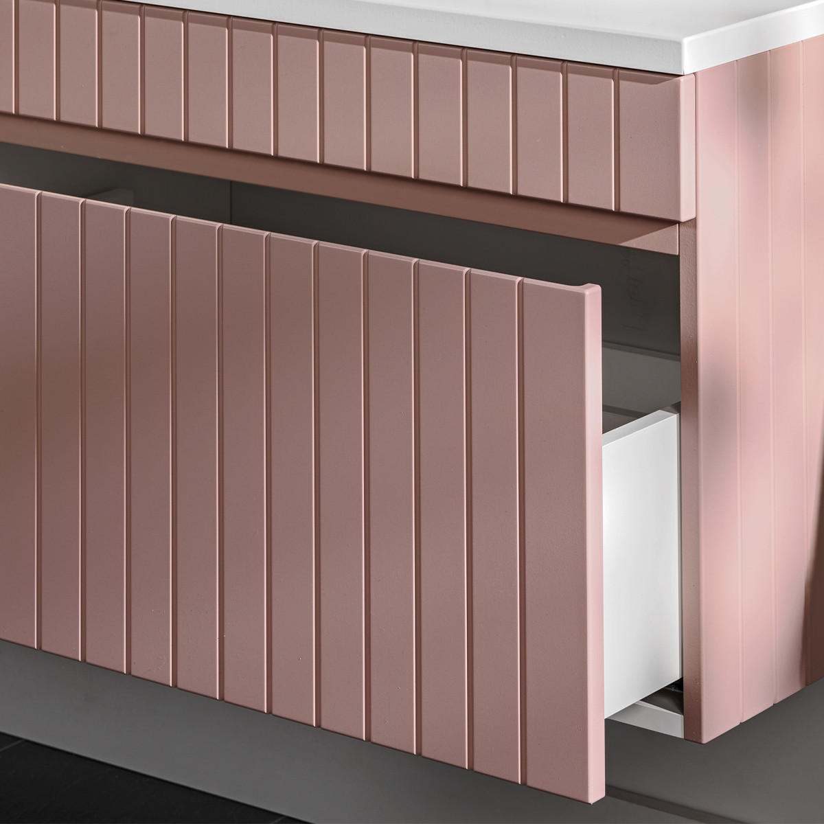 WASCHTISCH 100cm Zelie Rose - Pink, Holzwerkstoff (100/46/46cm) - Petits-meubles