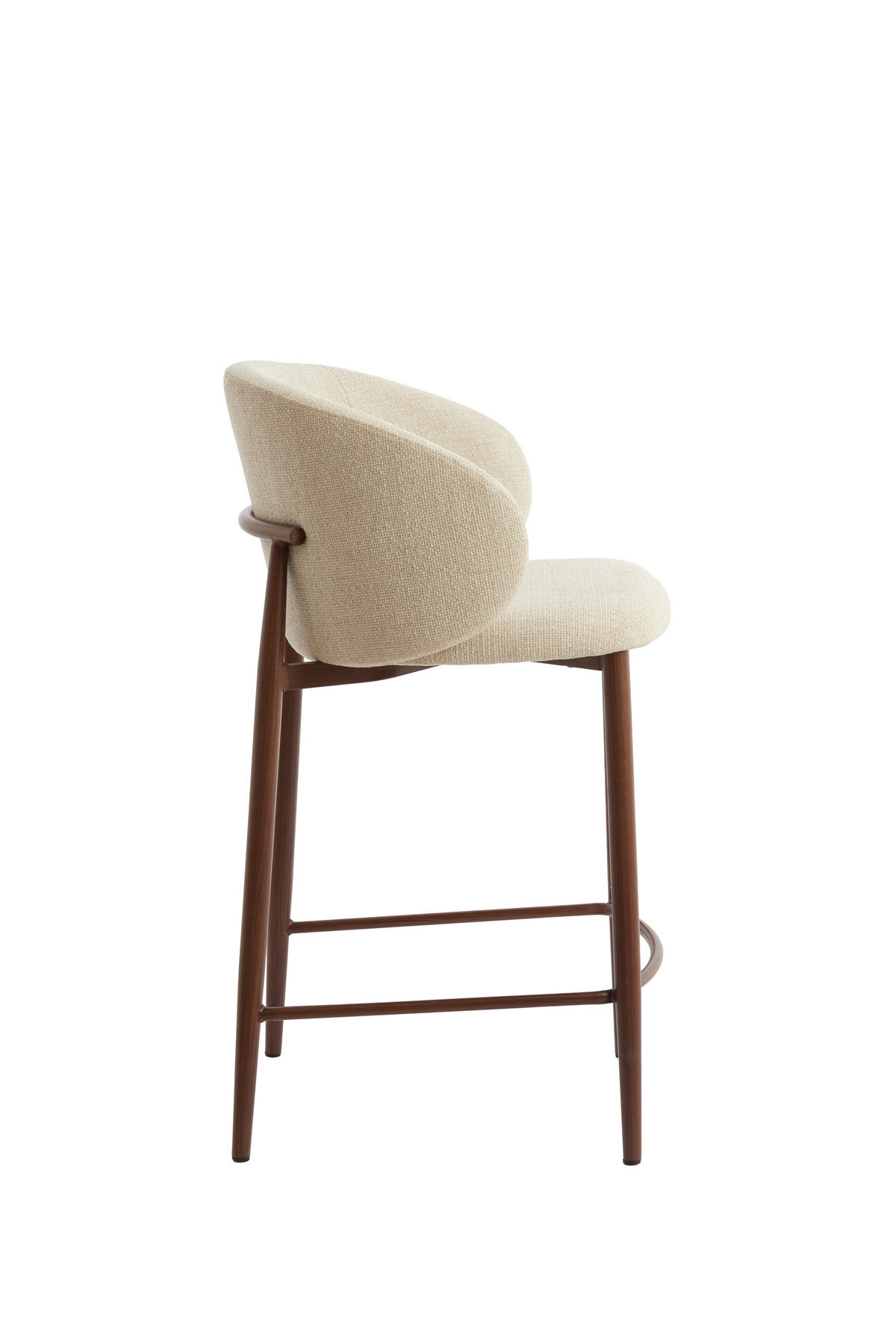 BARHOCKER Aluko Weiß 57/55/94 cm - Weiß, Metall (55/94/57cm) - Light & Living