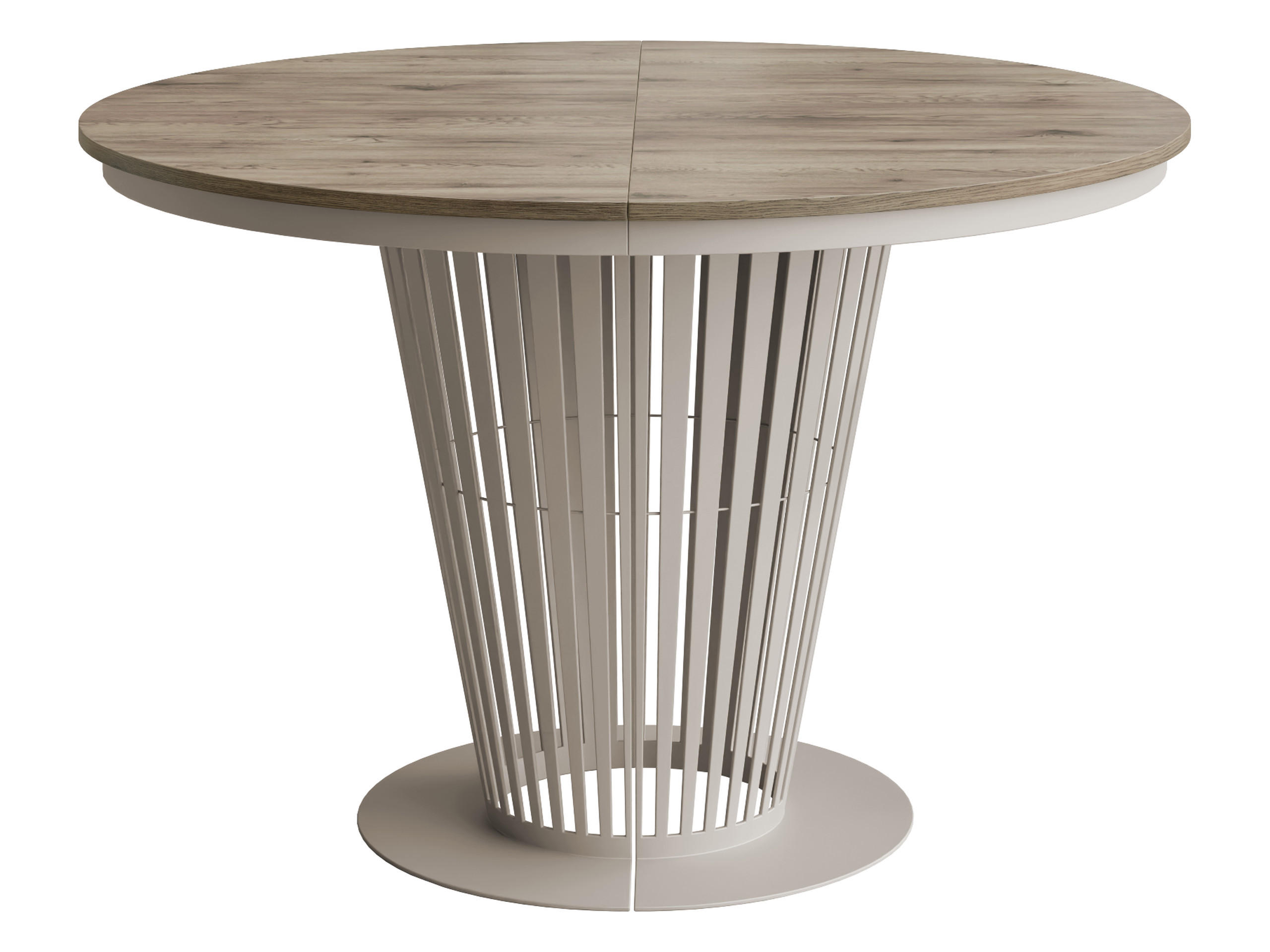 ESSTISCH Elantra Cashmere 100 - Kaschmir/Eichefarben, Holzwerkstoff/Metall (100/100/76cm) - MIRJAN24