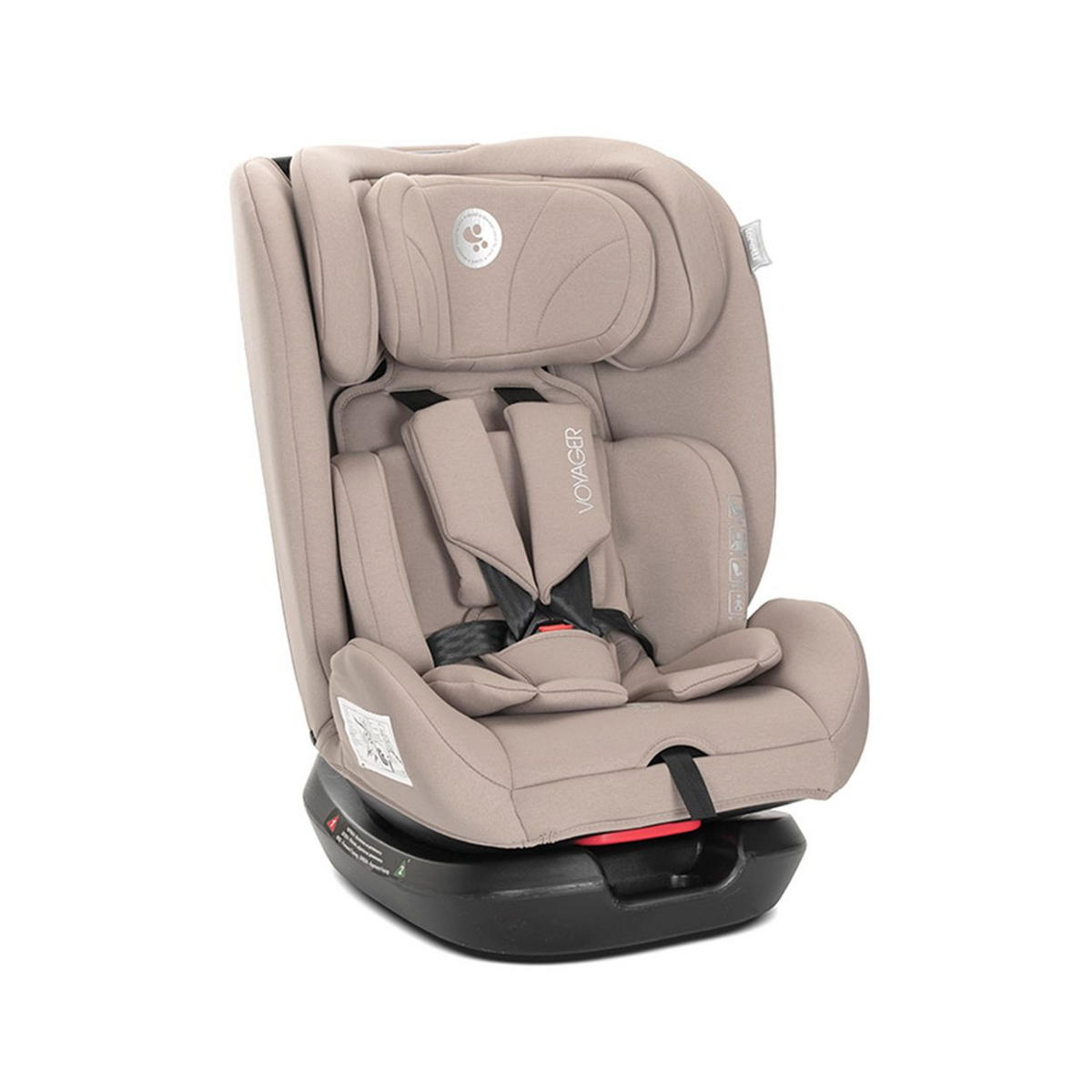 KINDERSITZ Voyager i-Size beige (40-150 cm) Nackenkissen, Kopfstütze, Gurt - Beige, Textil (43/75/46cm) - Lorelli