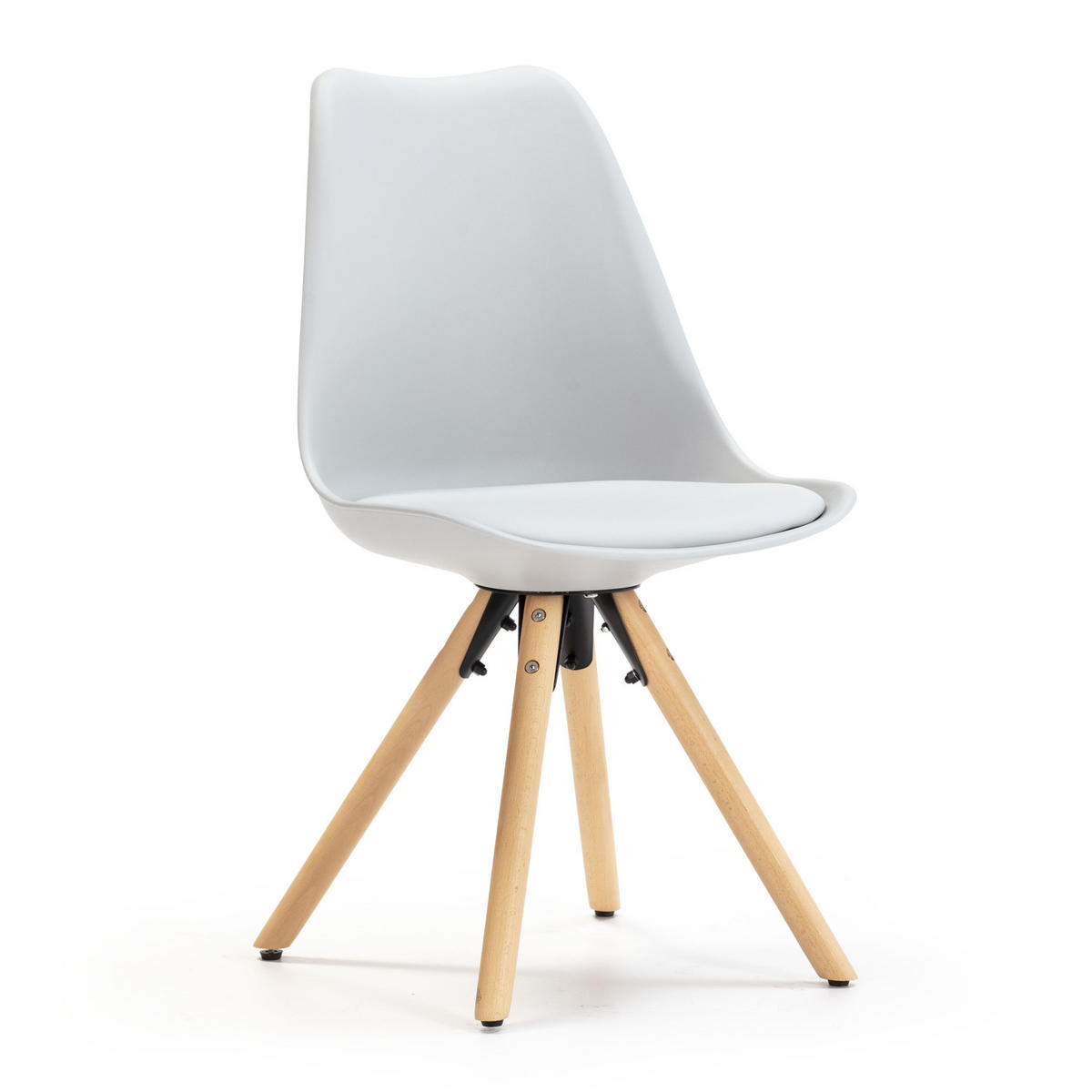 STUHL 2er-Set Jeff Grau - Grau, Holz/Kunststoff (49/84/54cm) - VS Venta-stock